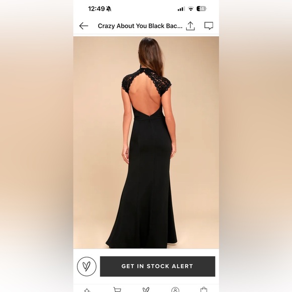 Black Long Lulus Dress - Picture 3 of 5